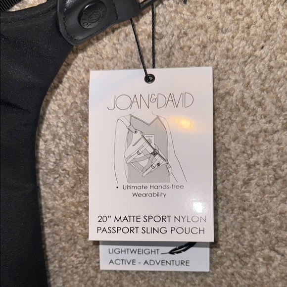 Joan & David Unisex 20" matte sport nylon passport sling pouch - Picture 6 of 9